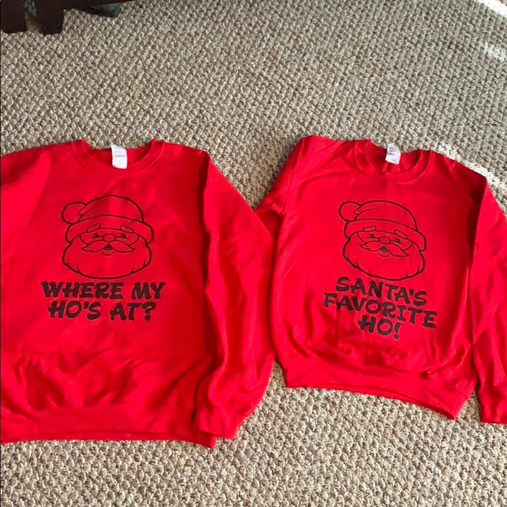 Couples ugly sweaters